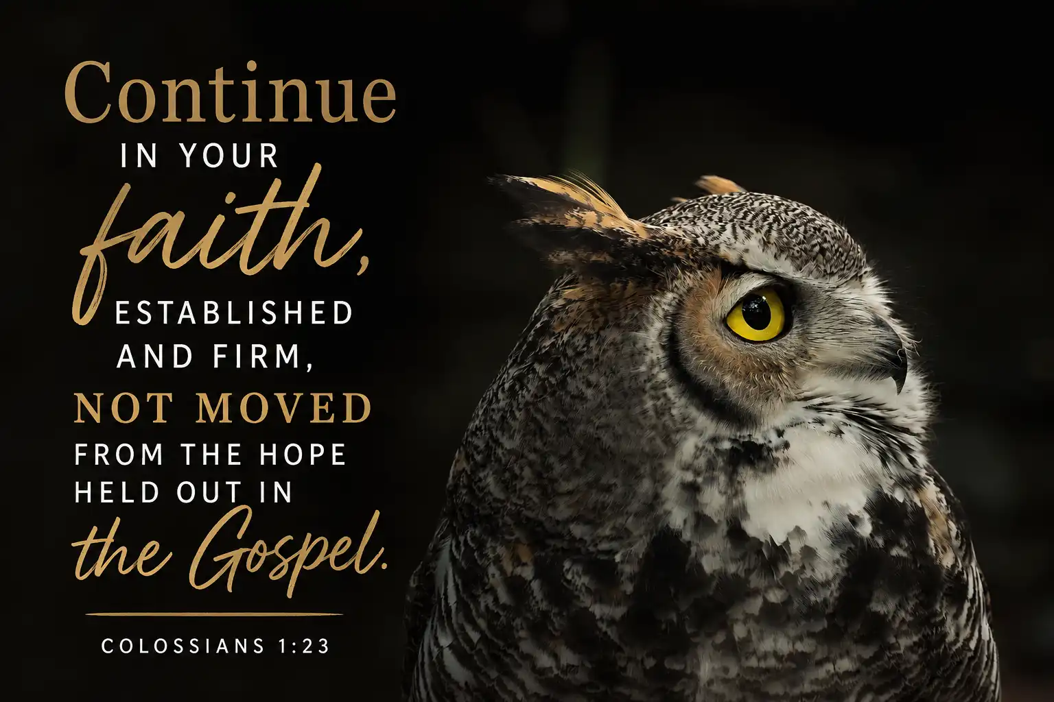 Be steadfast in your faith